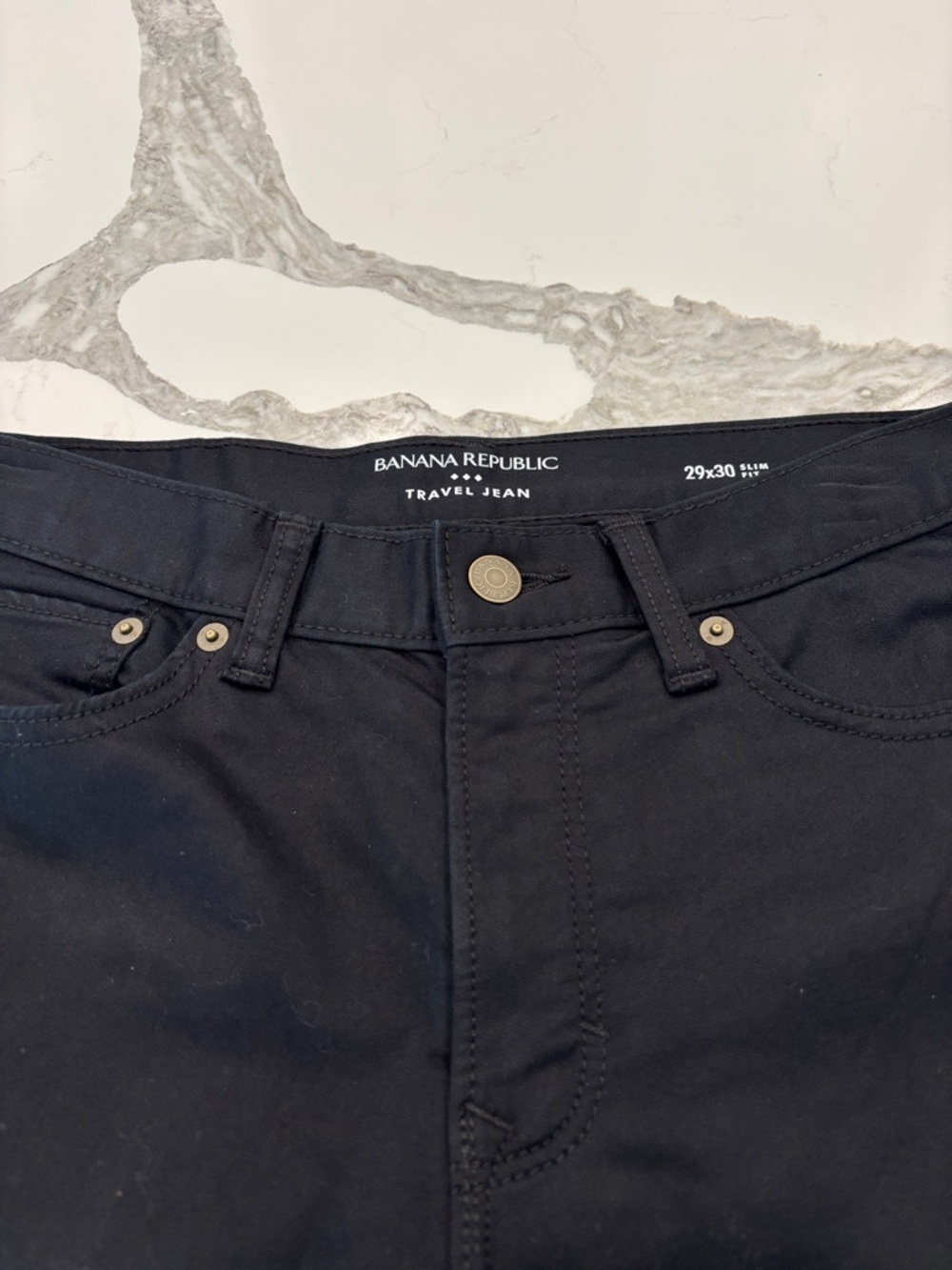 NWOT Banana Republic Slim Travel Jeans - Black 29x30 - Picture 2 of 5